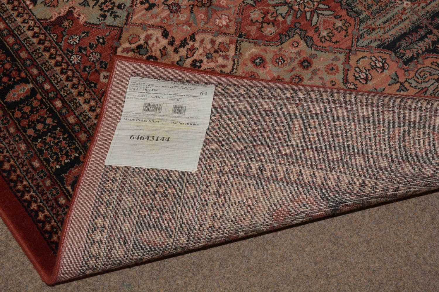 A 20th Century Persian style rug from John Lewis with another - Image 2 of 5