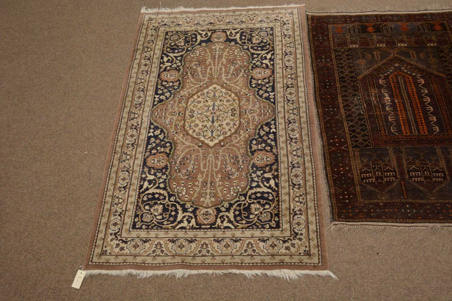 A Persian Nain rug, together with another - Image 2 of 5