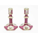 A pair of late 19th Century Berlin candlesticks