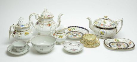 A collection of 19th Century and later tea wares