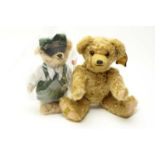 A Steiff Flying Scotsman teddy bear; and a Merrythought bear