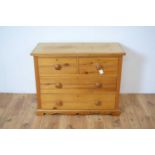 A 20th Century pine chest of drawers