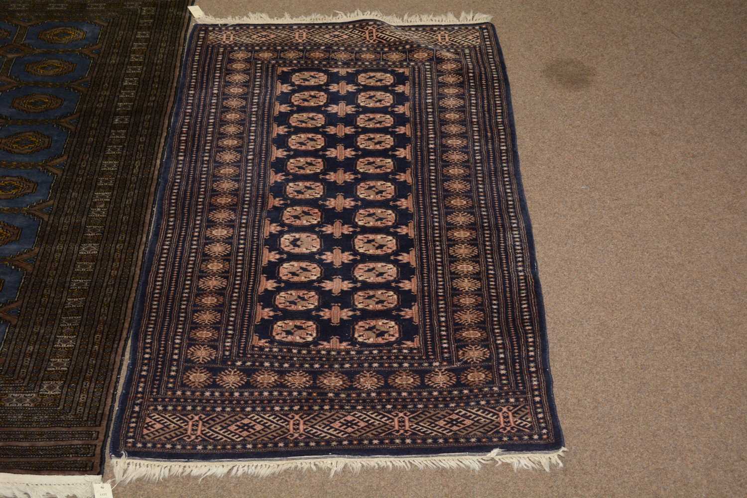 A 20th Century Turkmen rug with another - Image 3 of 5