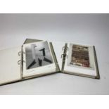 A collection of vintage photographs, contained across two albums