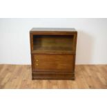 An early 20th Century oak sectional bookcase