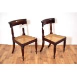 A pair of 19th Century mahogany bar back dining chairs in the manner of Gillows