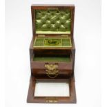 A Victorian burr walnut jewellery box