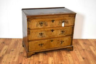 A 18th Century walnut chest of drawers