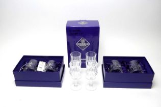 A collection of crystal glasses