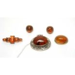 A selection of amber jewellery