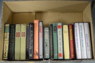 A collection of Folio Society books relating to literature.