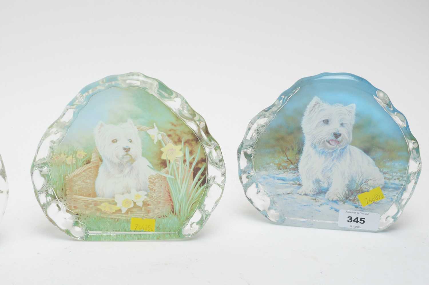 Four Danbury Mint Scottie dog glass paperweights - Image 2 of 3
