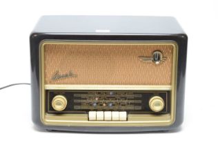 A vintage Bush VHF61 valve radio