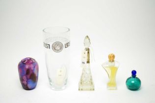 A Rosenthal Versace vase; and other glass ware