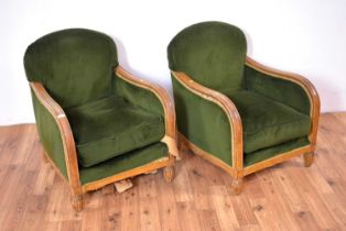 A pair of Art Deco style armchairs, c1930's