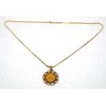 A Victorian gold half sovereign in pendant mount
