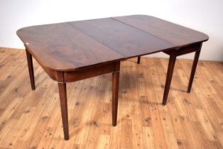 A 19th Century mahogany 'D' end dining table