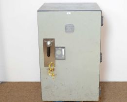 A large industrial metal safe/records cabinet by Chubb