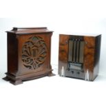 An Art Deco Marconi radio; and another