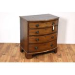 A 19th Century bow fronted mahogany chest of drawers