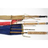 Three cane trout fly rods