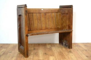 A vintage pine church pew