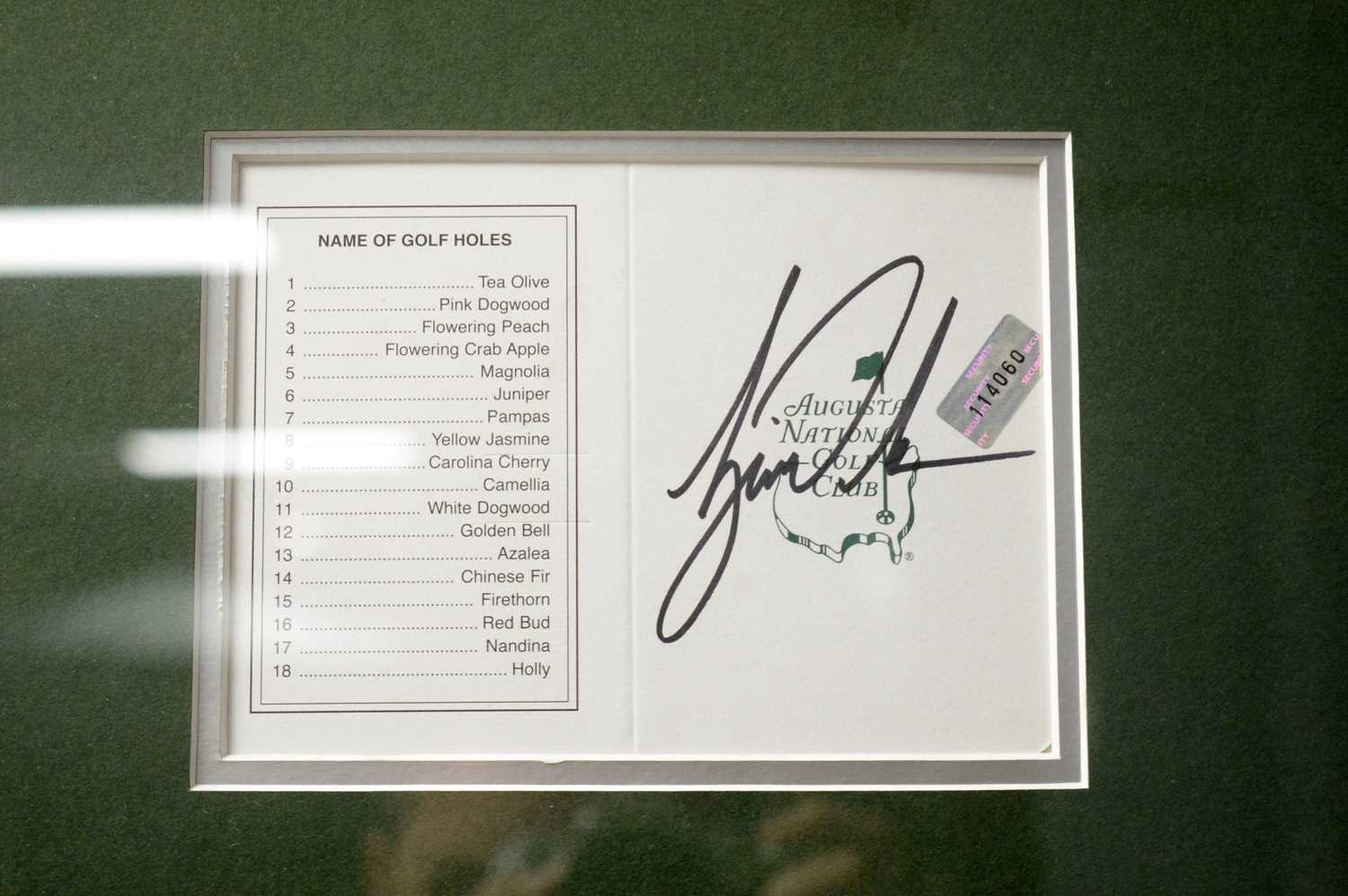 A Tiger Woods signed photograph montage. - Image 2 of 2