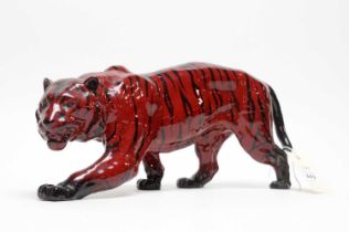 A Royal Doulton flambe tiger