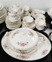 A Royal Albert ‘Moss Rose’ pattern tea and part dinner service