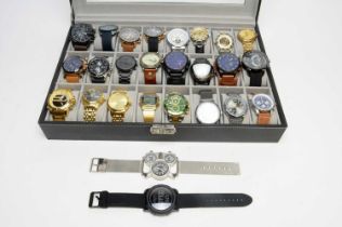 A large collection of contemporary sports and dress watches