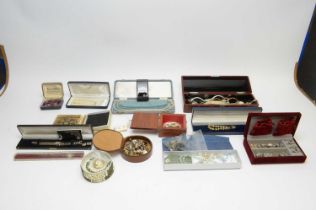 A selection of costume jewellery and wristwatches