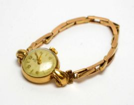 A 9ct yellow gold Tudor Royal ladies wristwatch,