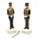 A pair of ceramic military figures by Michael Sutty
