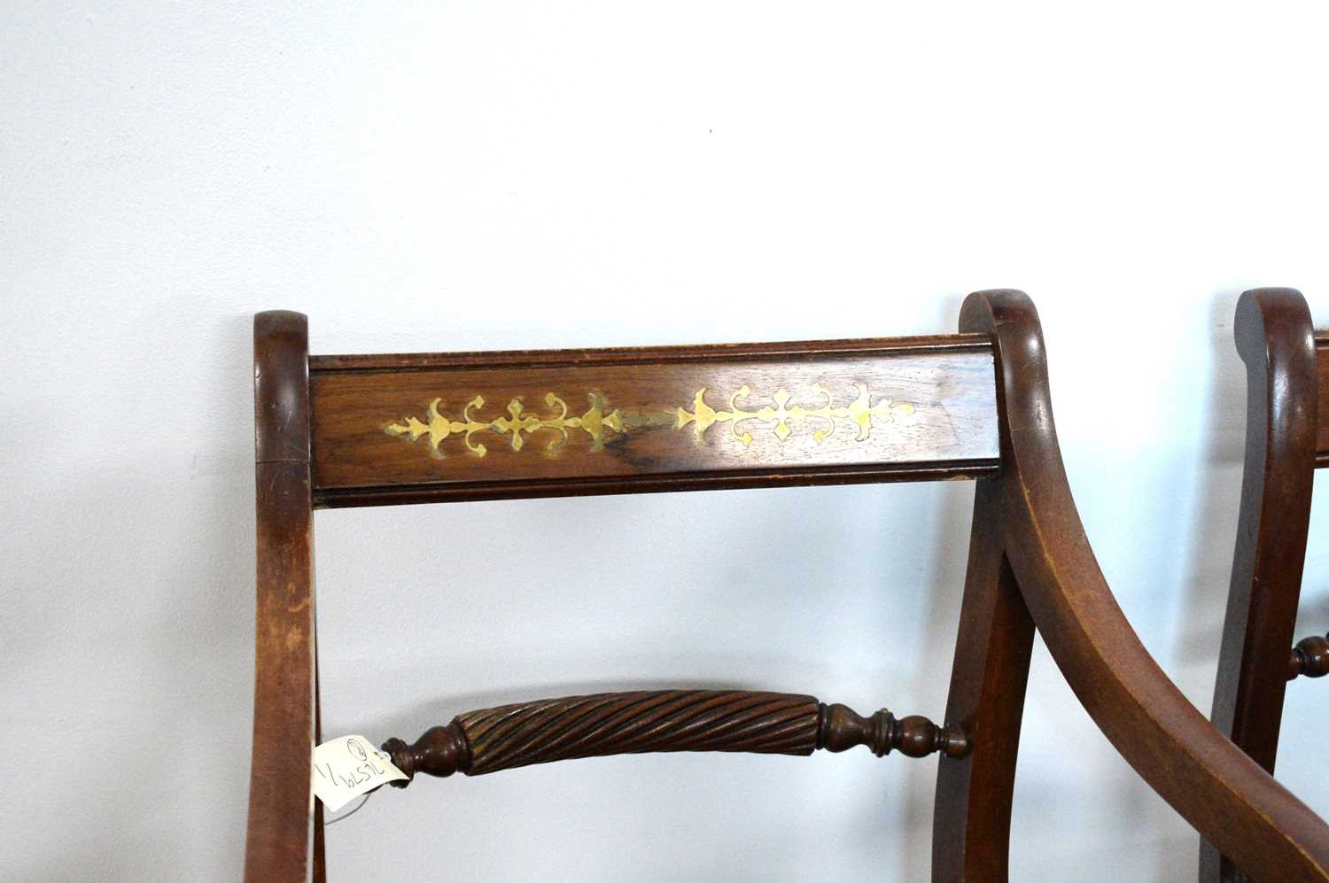 A set of 8 Regency Revival mahogany dining chairs - Bild 4 aus 4