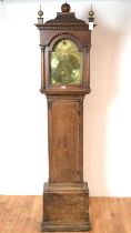 A 19th Century oak longcase clock signed Peter Hogg