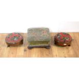 A collection of three Victorian foot stools