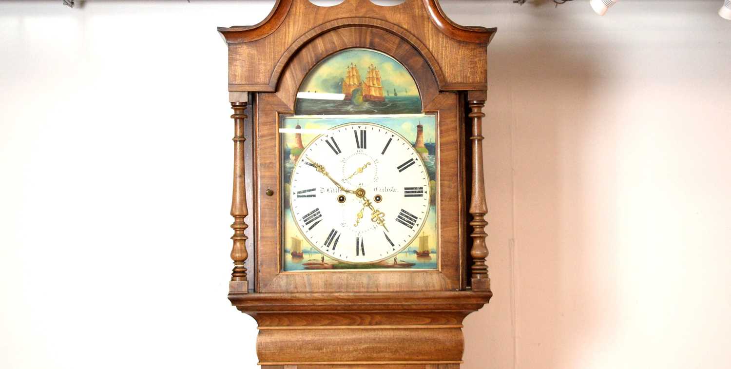 A 19th Century mahogany longcase clock signed D Little of Carlisle - Bild 2 aus 5