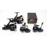 A selection of fishing reels