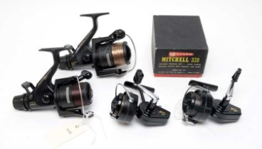 A selection of fishing reels