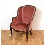 A 19th Century French carved walnut salon chair in the Louis XV style
