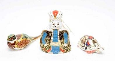 A collection of Royal Crown Derby ceramic animal paperweights