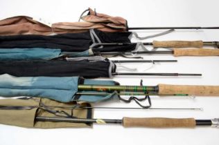 A selection of fishing rods