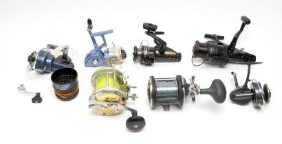 A collection of spinning reels