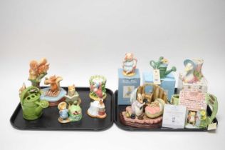 A collection of Border Fine Arts Beatrix Potter decorative ceramic figures and collectibles