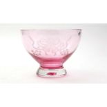 Caithness wedding bowl in rouge glass