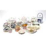 A selection of 18th Century and later tea wares