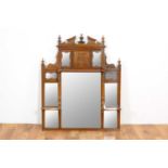 An Edwardian mahogany overmantel mirror