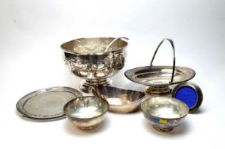 A selection of silver and plated wares