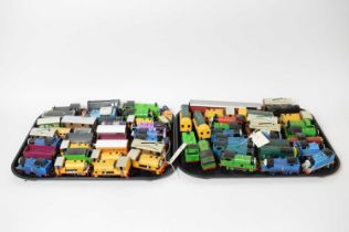 A collection of Thomas the Tank Engine 00-Gauge locomotives and other railway models