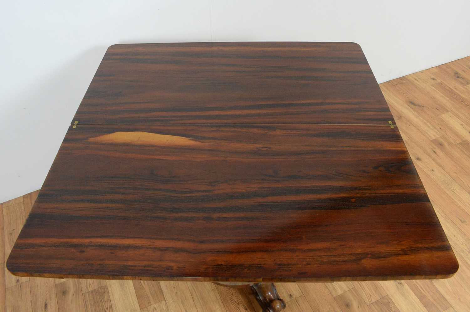 A 19th century rosewood tea table - Image 4 of 6